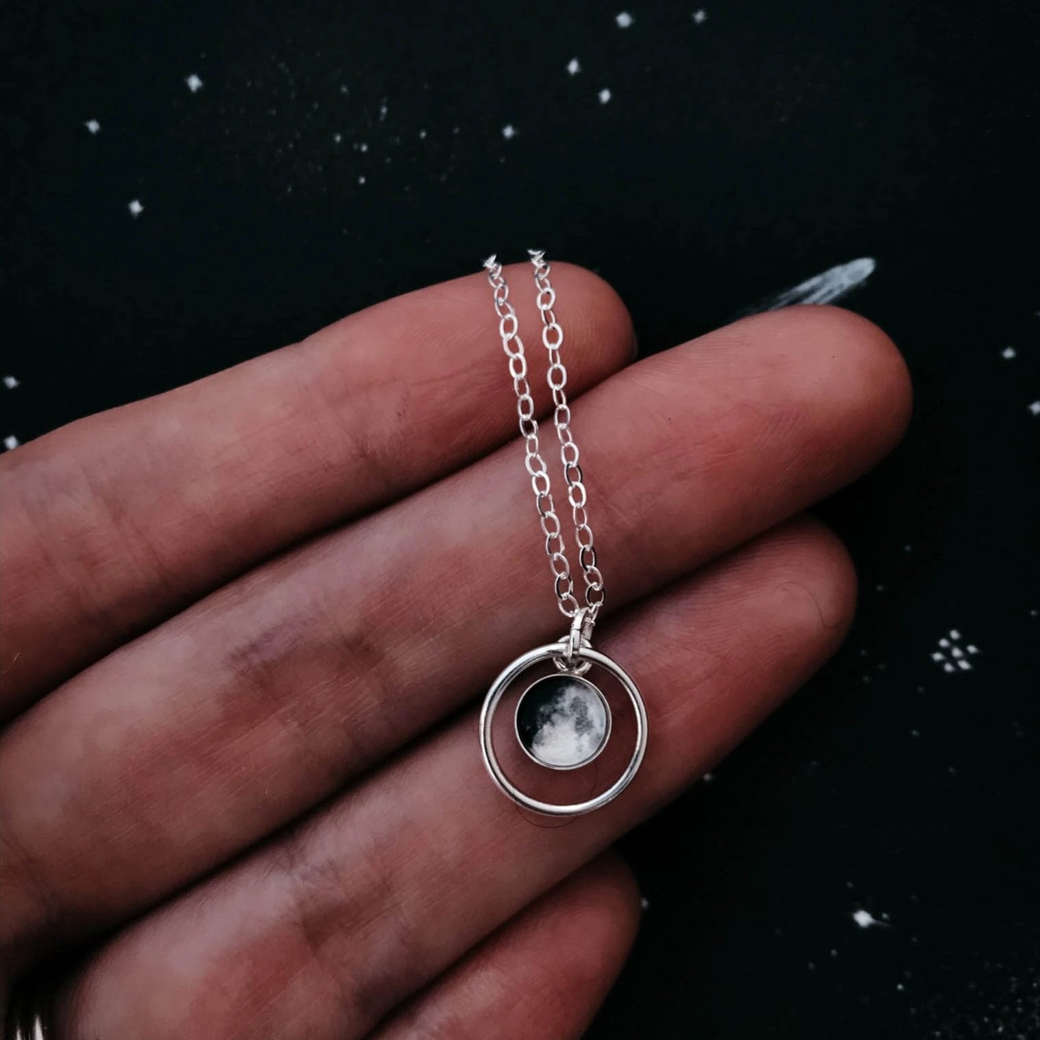 My Moon Mini Necklace with Custom Lunar Phase