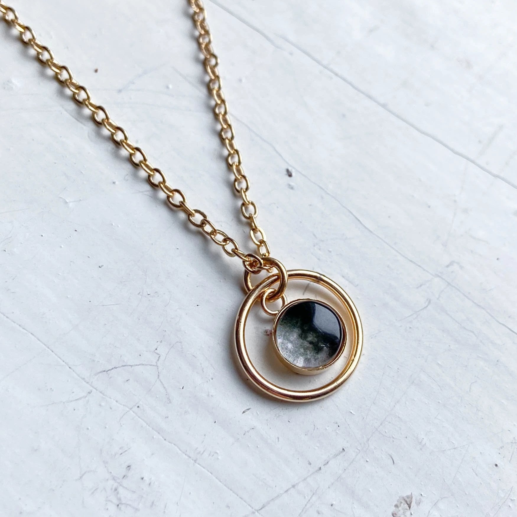 My Moon Mini Necklace with Custom Lunar Phase
