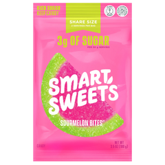 SmartSweets Sourmelon Bites Sour Candy, 3.5 oz Pouch